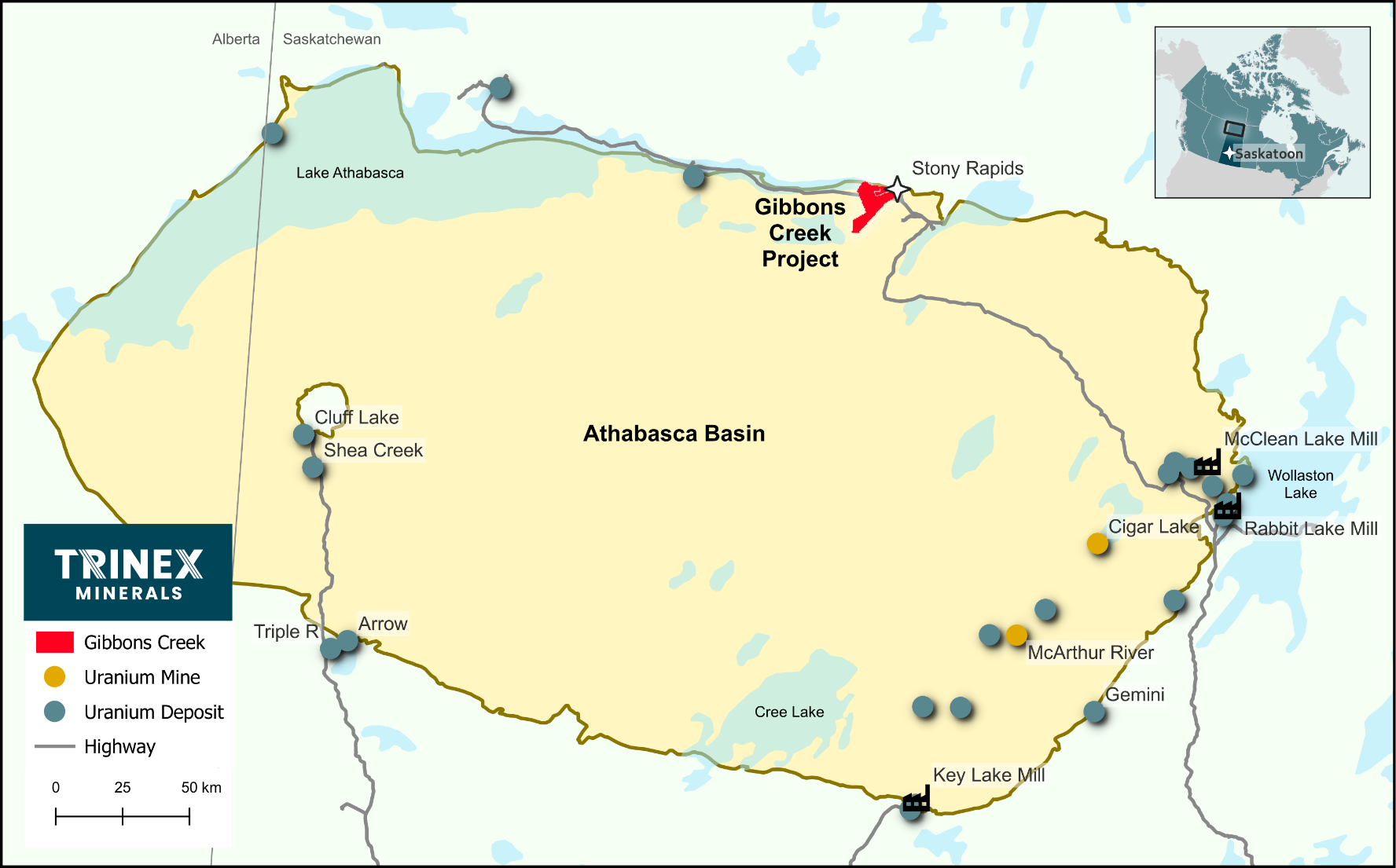 Canada, Gibbons Creek Uranium, Athabasca Basin